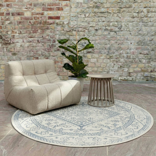 Rond buitenkleed Nova blauw - Interieur05