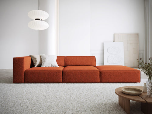 Cosmopolitan Design Rechte bank Arendal 4-zits, chenille, terracotta - 102x262x70cm