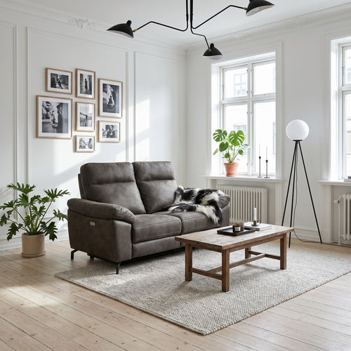 Furnhouse 2-zitsbank Selesta - Taupe - Stof - 96x162x101
