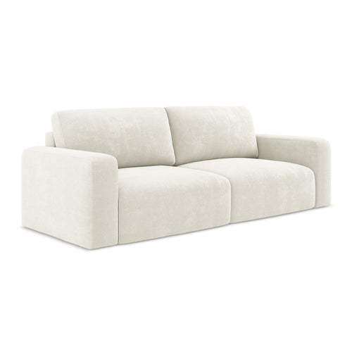 LaMiaSofa 3-zits slaapbank Ostia - chenille stof - wit - 244x102x79