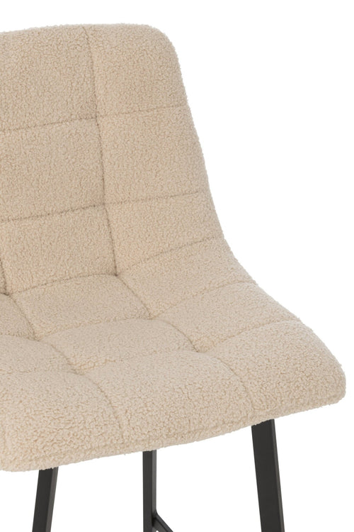 J-Line barstoel Kent - metaal/polyester - wit