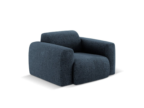 Cosmopolitan Design Fauteuil Nolio 2-zits, chenille, koningsblauw - 95x105x72cm