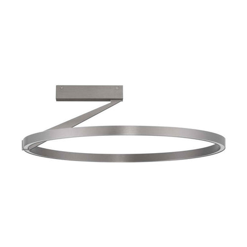 Nova Luce TILIA  Tilia Geïntegreerde LED Semi-Inbouw Plafondlamp Foggy Nickel Triac Dimbaar LED 38W 2242lm 2700-3000-4000K CCT