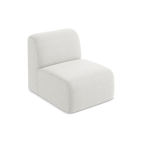 LaMiaSofa Bankmodule midden Cervo - bouclé - wit - 70x94x75