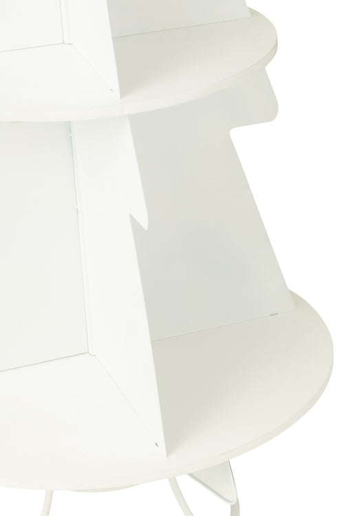 J-Line decoratie rek X'mas Tree - metaal - wit - medium