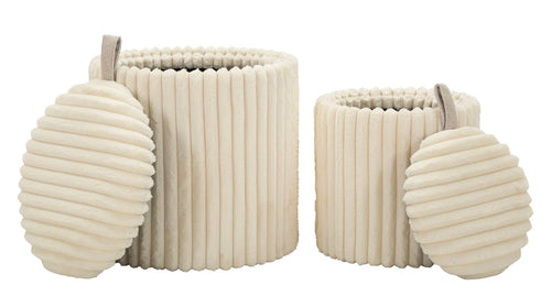 Mauro Ferretti poef - set van 2 - crème