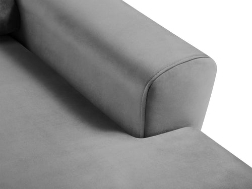 Cosmopolitan Design Converteerbare hoekbank rechts met opbergdoos Kyoto 4-zits, flueel lichtgrijs - 145x241x88cm