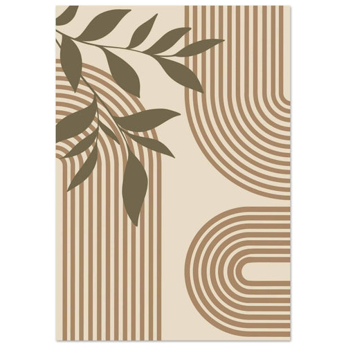 Artfulprints Poster Boho – Structured calm   - 50x70 cm - Bruin