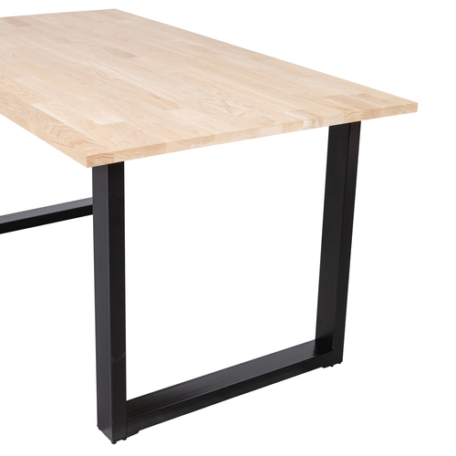 WOOOD tafel met u-poot Tablo - Eiken/Metaal - 75x160x90 - vtwonen shop