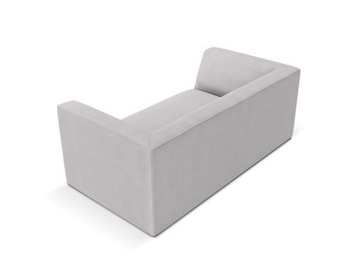 Micadoni Bank Ruby 2-zits, structurele stof, lichtgrijs - 93x174x69cm