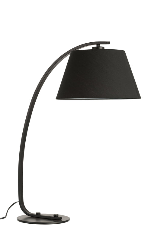 J-Line tafellamp Boog - metaal - zwart