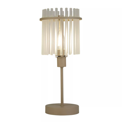 Searchlight tafellamp Swizzle - 1 lichts - 15  x 37.5   cm - beige