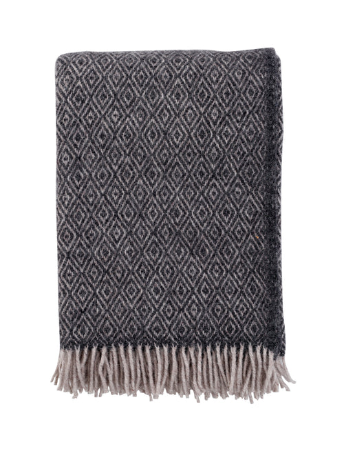 Klippan 100% wollen deken - Stella -donker grijs - 130x200cm - vtwonen shop