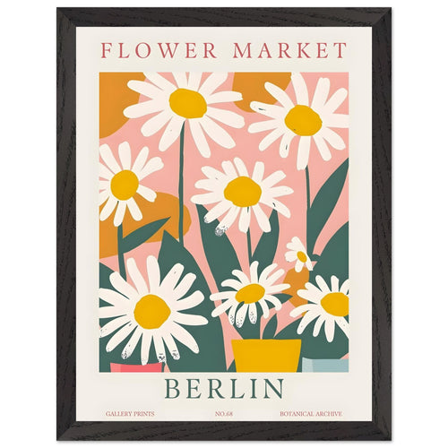 Artfulprints Poster met Lijst Flower market - Berlin II   - 30x40 cm - Meerkleurig
