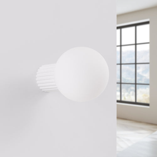 Sollux Lighting Wandlamp HALO wit IP44 - 12x17x12cm