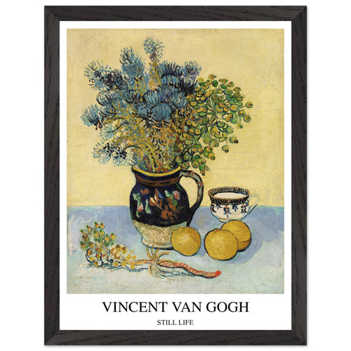 Artfulprints Poster met Lijst Vincent van Gogh - Still life   - 30x40 cm - Geel