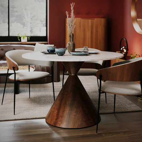 Kare Design Stoel met armleuningen Cindy walnoot