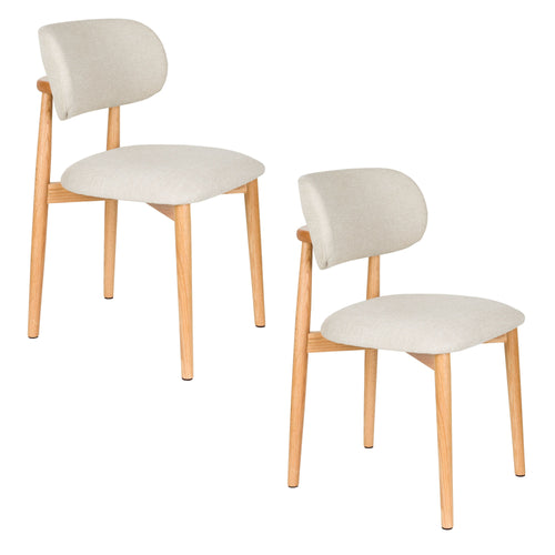 Housecraft Living Elle Eetkamerstoelen Beige - Set van 2