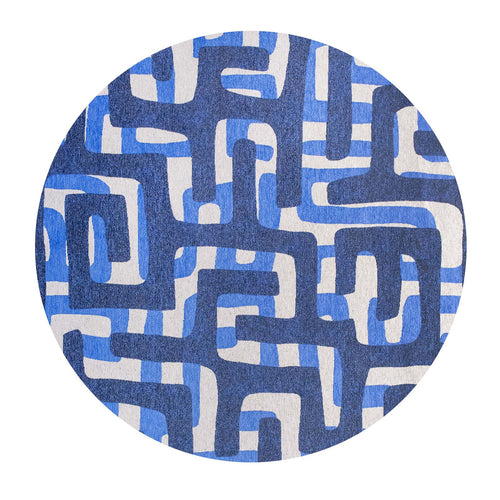 Louis De Poortere vloerkleed Ultramarine - blauw - 140x140cm - vtwonen shop