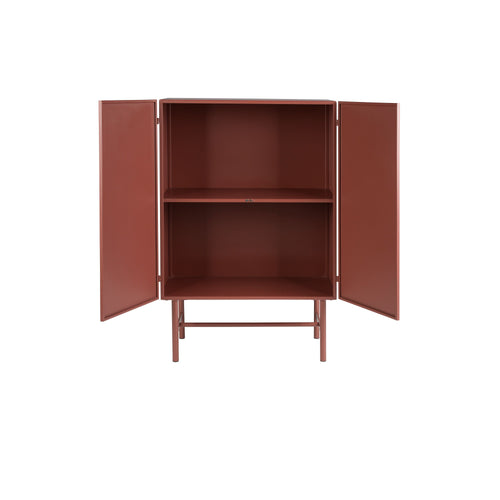 Housecraft Living Davis Kast Metaal Bruin/ Rood - vtwonen shop
