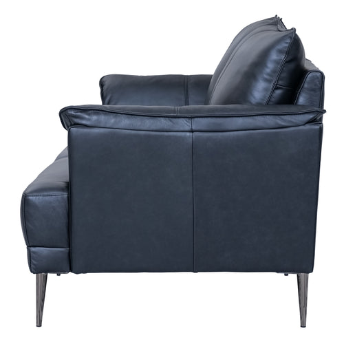 Furnhouse 2-zitsbank Soul - Zwart - Leer - 90x160x88