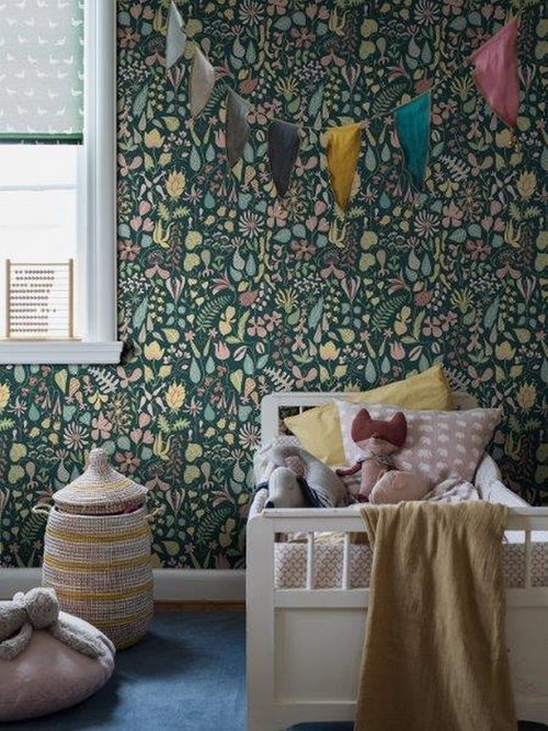 Borastapeter behang bloemen blauw en meerkleurig - 53 cm x 10.05 m - 660747 - vtwonen shop