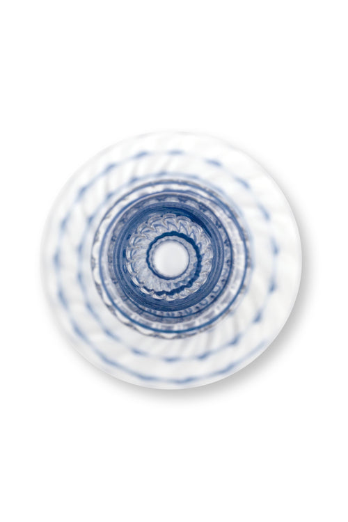 Pip Studio Kandelaar Swirl - Glas - Donkerblauw - 28cm - vtwonen shop