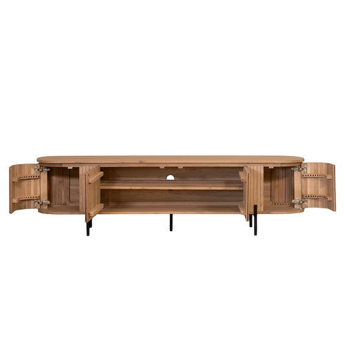 DÉJA Living Tv-Meubel Loise - Eikenhout/Metaal - Naturel - 200cm - vtwonen shop