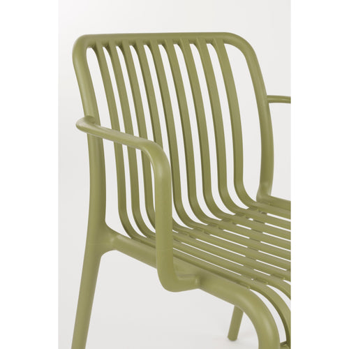 Housecraft Living Mante Tuinstoelen Armleuning Kunststof Groen - Set van 4
