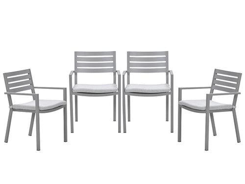 Garden Impressions Oklahoma tuinstoelen set van 4 taupe