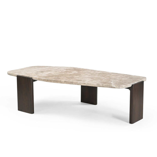 Starfurn Salontafel Silva - Organisch Hout/Marmer - 130x65x37cm