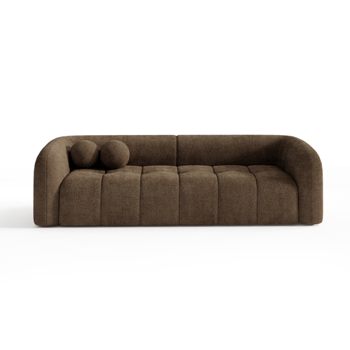 Sia Home - Bank HAUSSMANN - getextureerd fluweel espresso-bruin 226cm