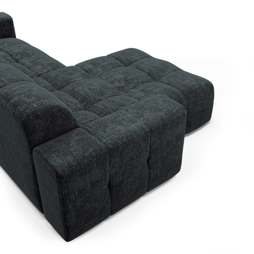 Sia Home - Linkerhoekbank MAEL - gewaafd fluweel antracietgrijs 230cm