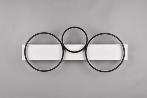 Trio Leuchten plafondlamp Medera - 3 lichts - 80  x 8   cm - zwart wit - vtwonen shop