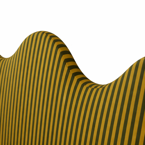 Gestoffeerd hoofdbord met golvende vorm 160x73,5 cm