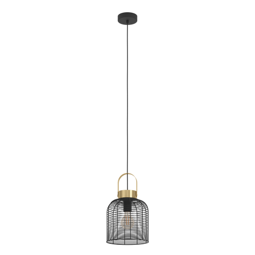 EGLO hanglamp Roundham - e27 - ø 22 cm - zwart/goud - staal - vtwonen shop