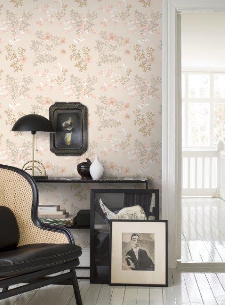 Borastapeter behang bloemen beige - 53 cm x 10.05 m - 660436 - vtwonen shop