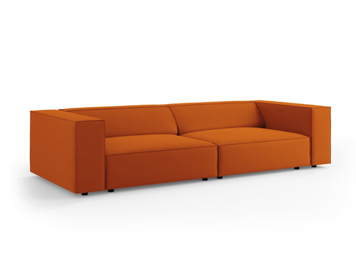 Cosmopolitan Design Bank Arendal 4-zits, flueel, terracotta - 102x244x70cm
