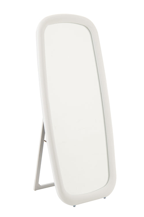 J-Line spiegel Rechthoek - polyresin - hout - wit