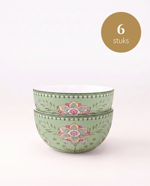 Pip Studio - Schalen - Lily & Lotus - Lichtgroen - 18 cm - Set van 2
