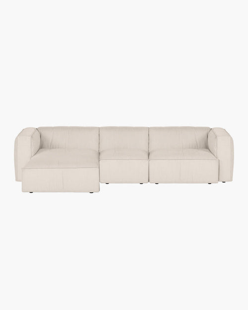 noo.ma Lobi hoekbank 4-zits - beige corduroy, 318x154x73,5 cm