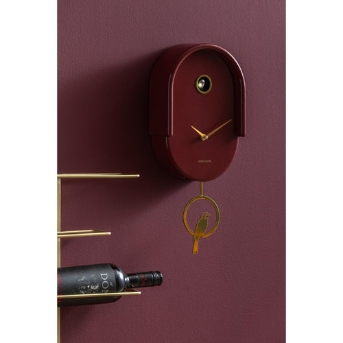 Karlsson wandklok Tweet - rood - 20x8.5x42cm