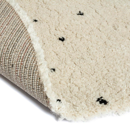 Interieur05 Rond Kindervloerkleed  hoogpolig Cream/Zwart - Dots - 160 x 160 cm - vtwonen shop
