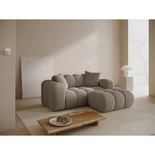 Cosmopolitan Design - Poef Treno chenille donkerbeige - 70x90x42cm