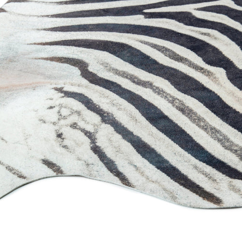 AFK Living vloerkleed Nakuru - dierenhuid-effect - zwart - 155 x 190 cm