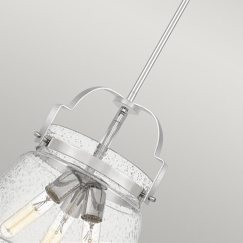 Elstead Quoizel Wimberley Koepel Hanglamp Plafondlamp Gepolijst Chroom