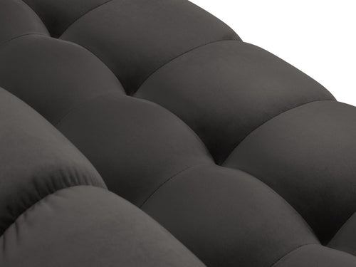 Cosmopolitan Design linker hoekbank Bali 5-zits, flueel, donkergrijs - 185x293x75cm