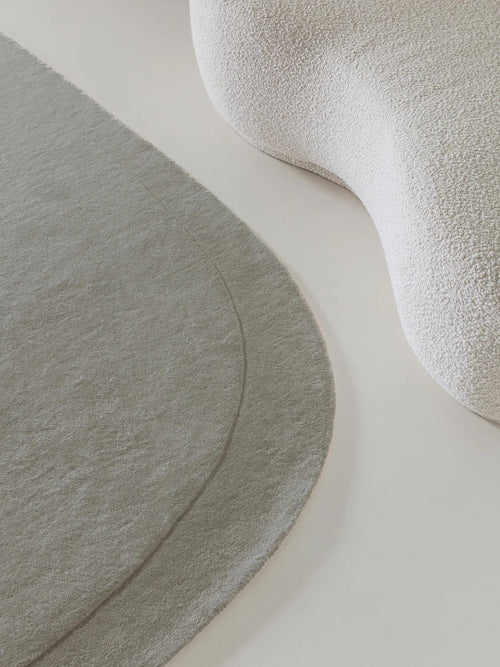 benuta wollen vloerkleed Shape - grijs - 200x300 cm