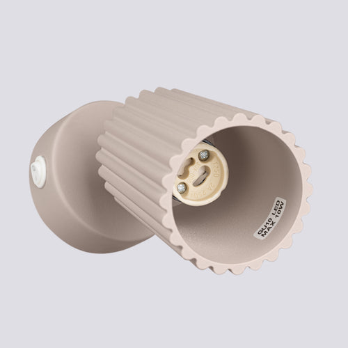 Sollux Lighting Wandlamp KARBON taupe met schakelaar - 8x16x16cm