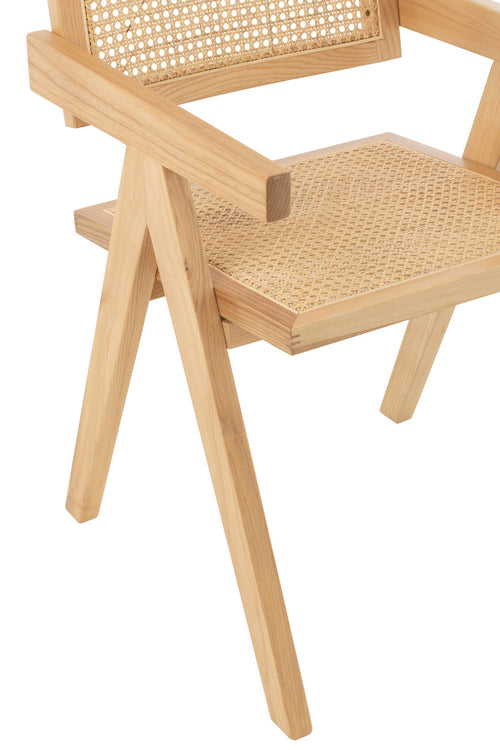 J-Line stoel Rooster - essenhout/rotan - naturel